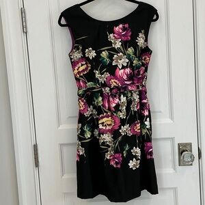 Eliza J Black Floral Mini Dress